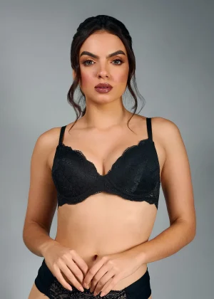Brenda Underwired Padded Lace Bra